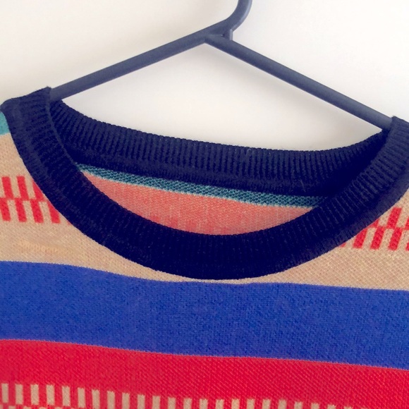 Knit Striped Rainbow Sweater - Picture 2 of 3